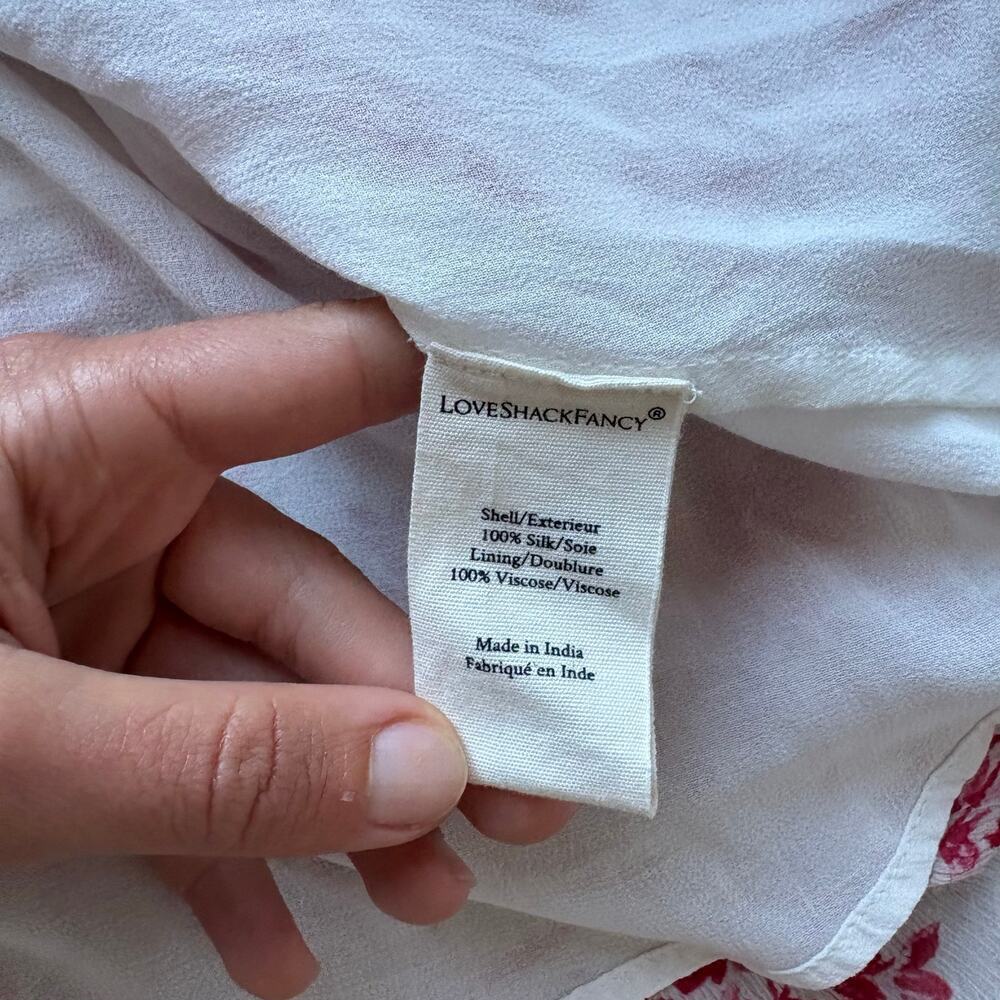 NWT LoveShackFancy Seneca Silk Dress - Picture 6 of 7